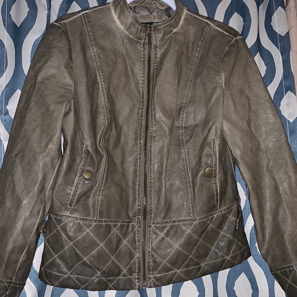 Faux leather Bomber jacket